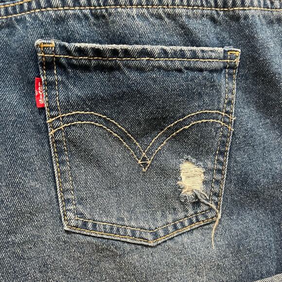 NWT Levi's Girls Shortalls Blue Denim Overall Size 14 Reg - Picture 8 of 12